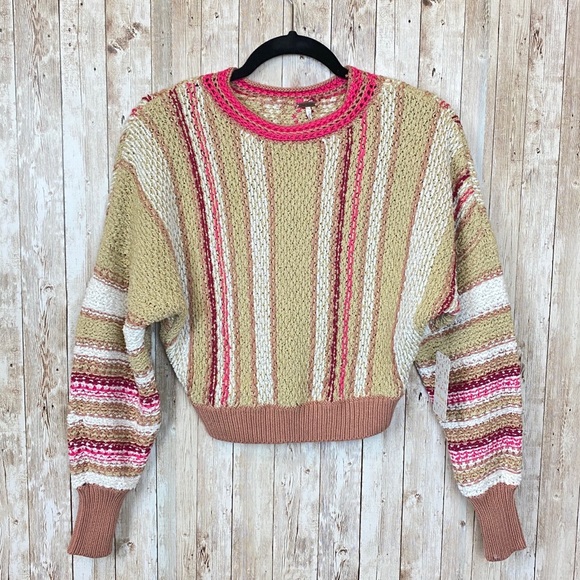 Free People Show Me Love Striped Pullover Sweater - Picture 5 of 14